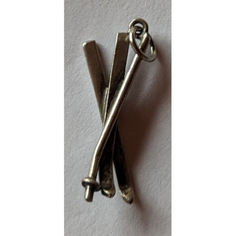 Vintage Sterling Silver Charm ONLY for a Charm Bracelet Ski's & Pole Skiing